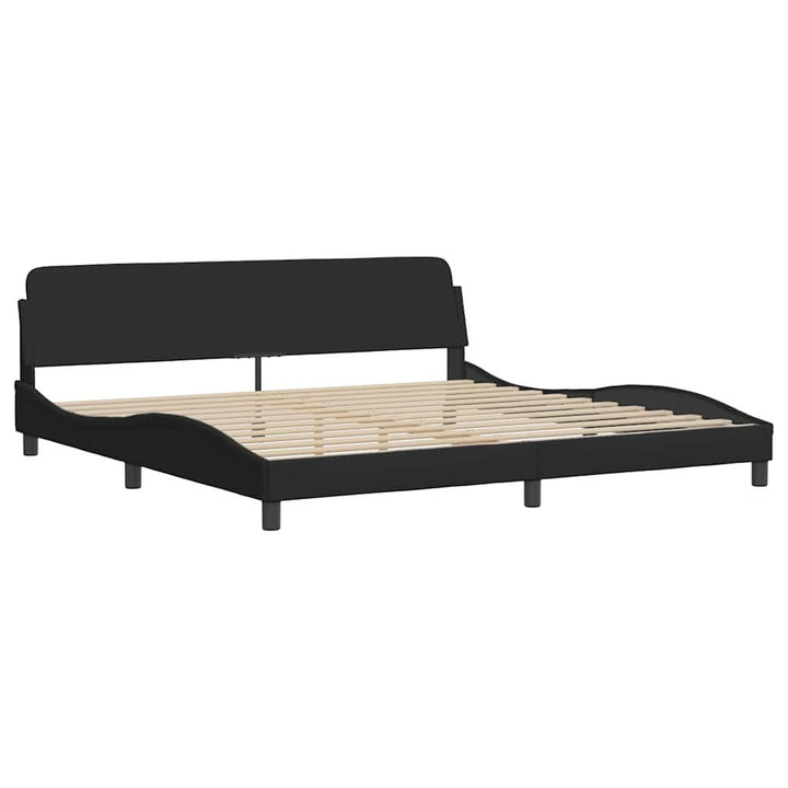 sengeramme med LED uden madras 200x200 cm stof sort