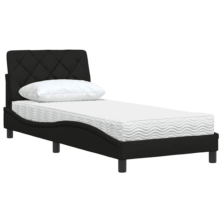 seng med madras 80x200 cm stof sort