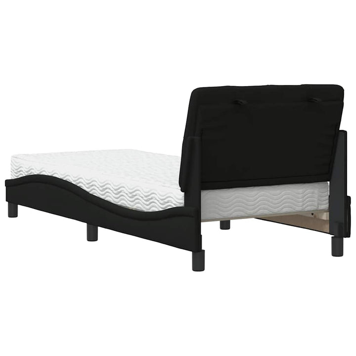 seng med madras 80x200 cm stof sort