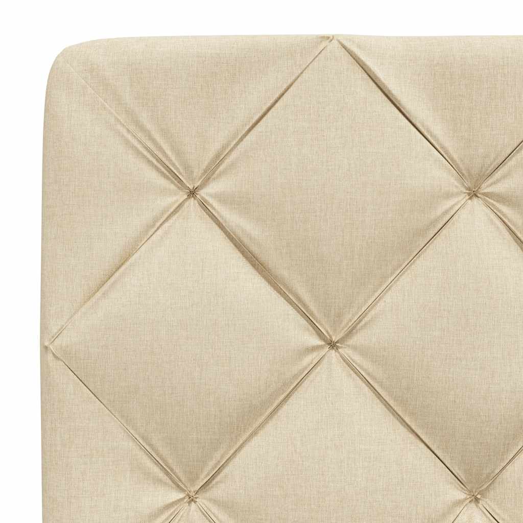 seng med madras 80x200 cm stof cremefarvet