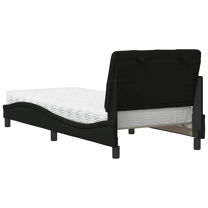 seng med madras 90x200 cm stof sort