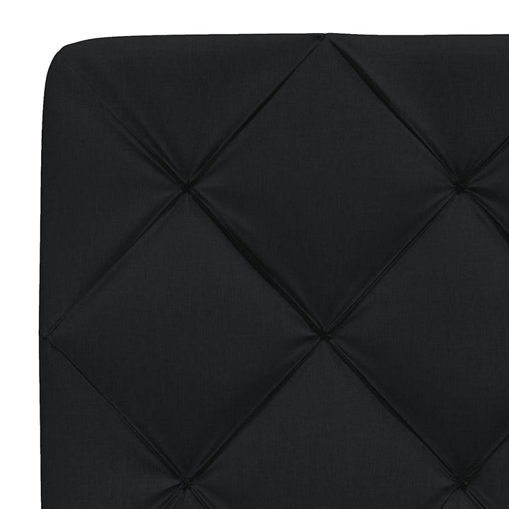 Seng med madras 140x190 cm stof sort