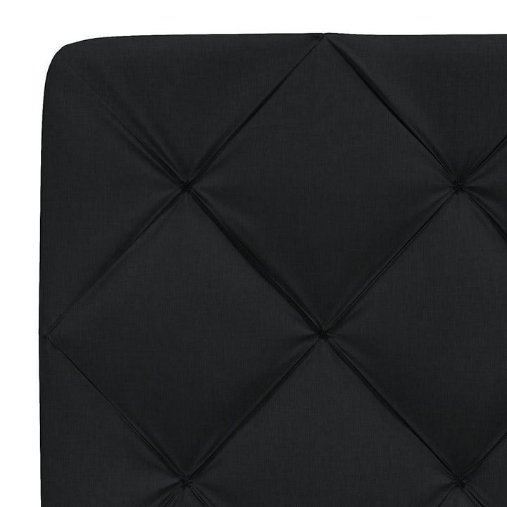 Seng med madras 160x200 cm stof sort