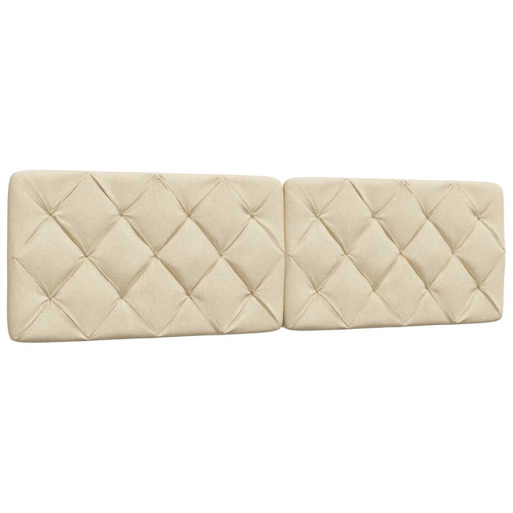 Seng med madras 180x200 cm stof cremefarvet