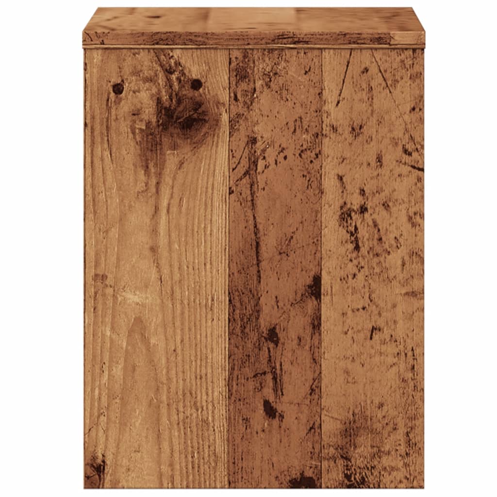 sengebord 40x30x40 cm konstrueret træ gammelt trælook