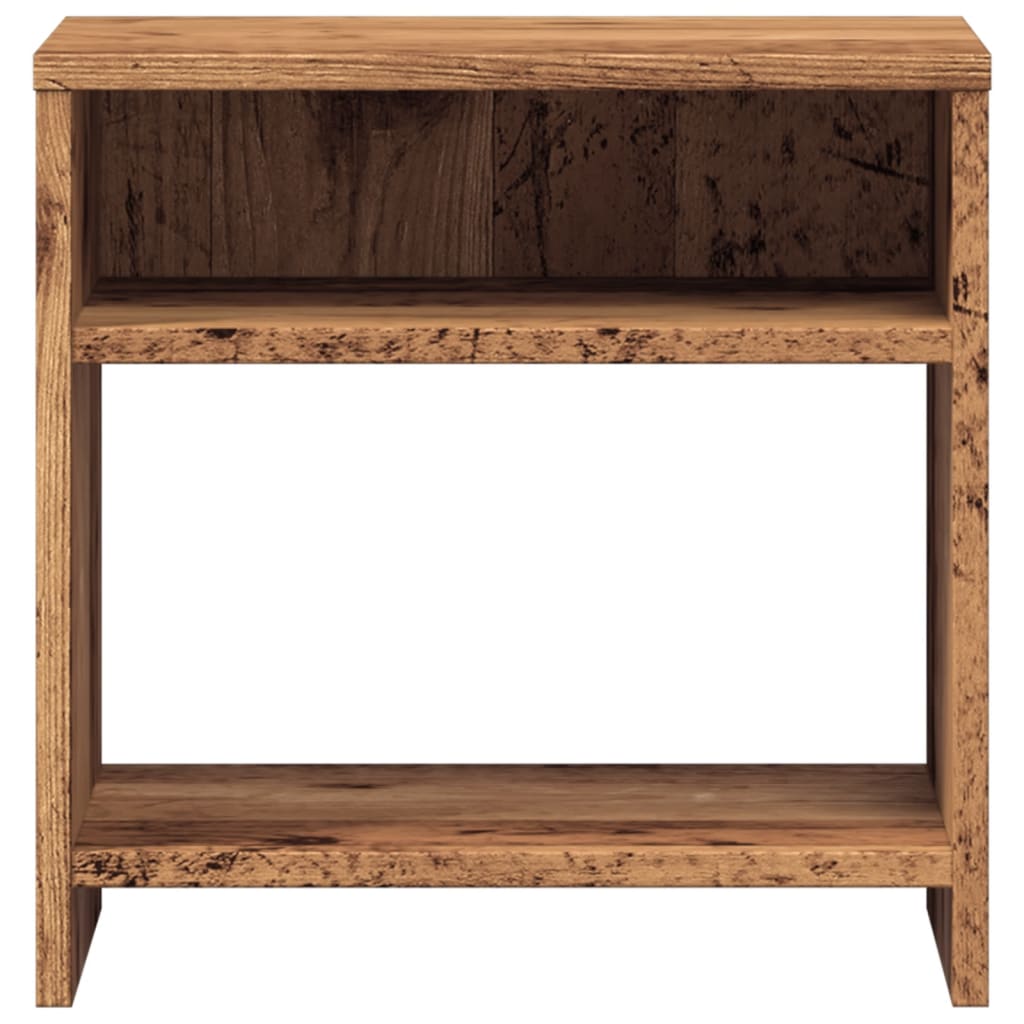 sengeborde 2 stk. 40x30x40 cm konstrueret træ gammelt trælook