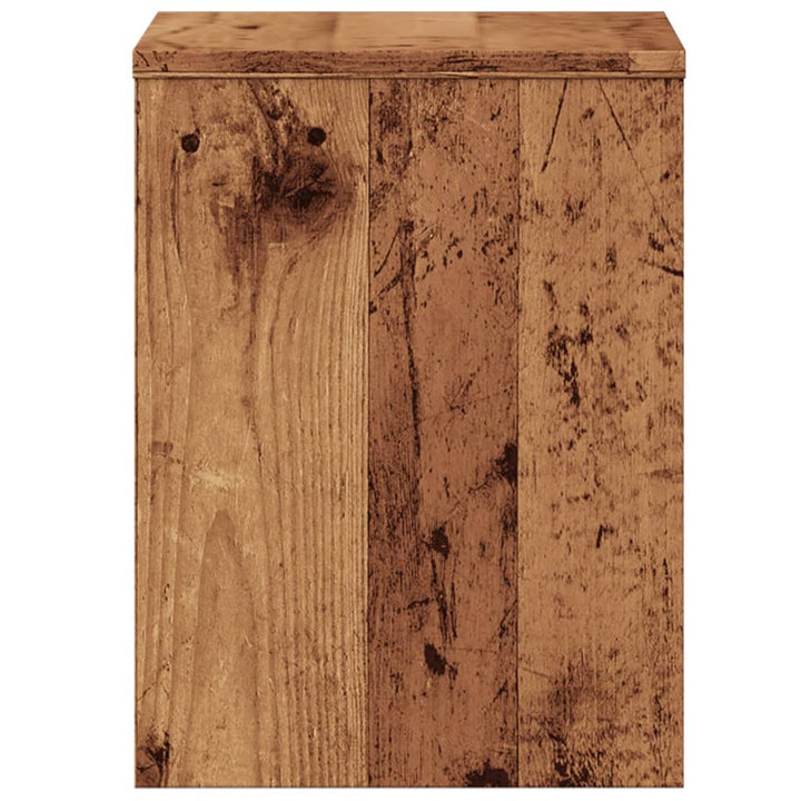 sengeborde 2 stk. 40x30x40 cm konstrueret træ gammelt trælook
