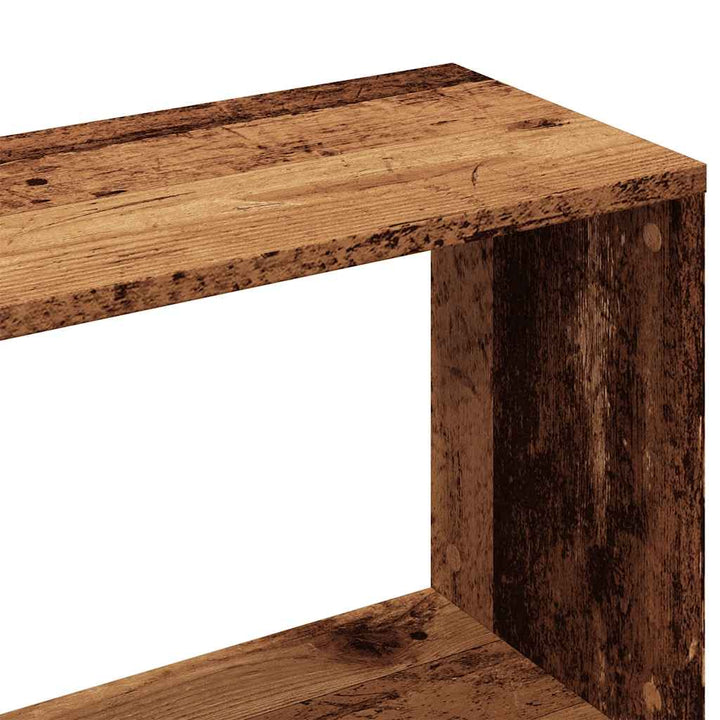 bogskab 80x24x96 cm konstrueret træ antikt træ