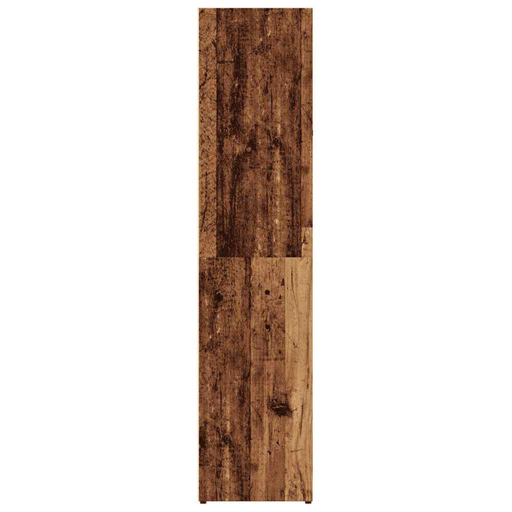 bogskab 66x30x130 cm konstrueret træ antikt træ