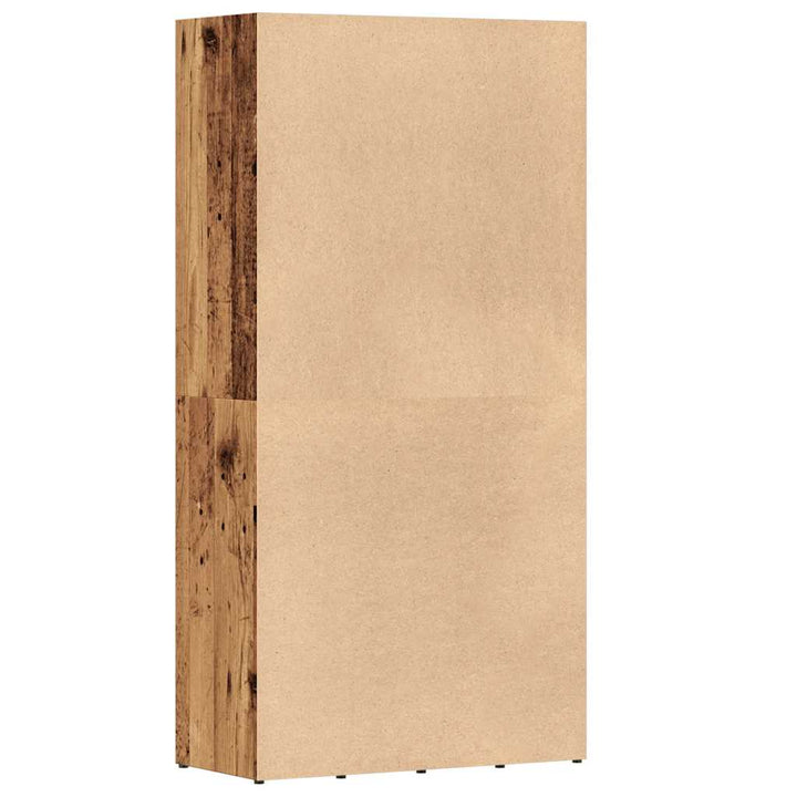 bogskab 66x30x130 cm konstrueret træ antikt træ