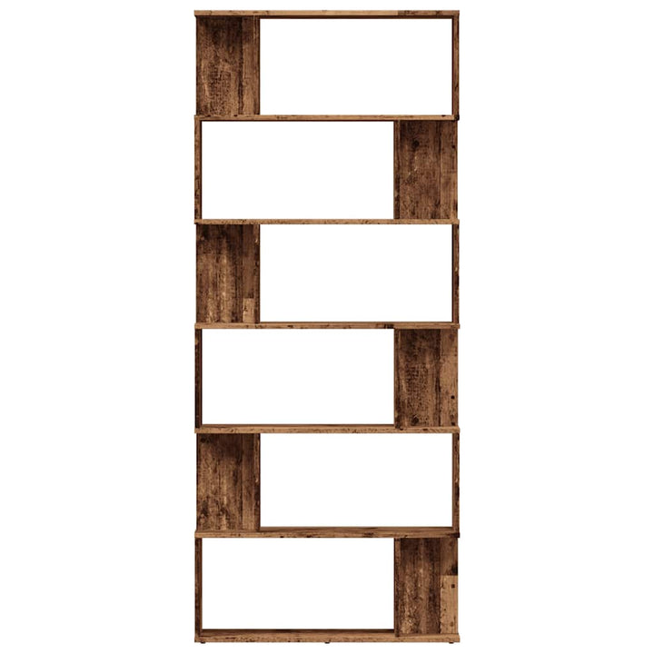 bogskab 80x24x192 cm konstrueret træ antikt træ