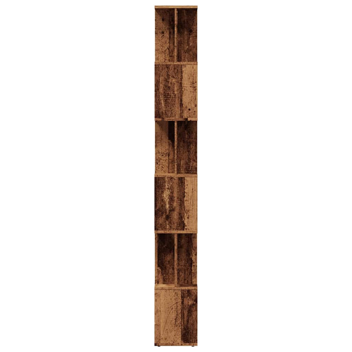 bogskab 80x24x192 cm konstrueret træ antikt træ