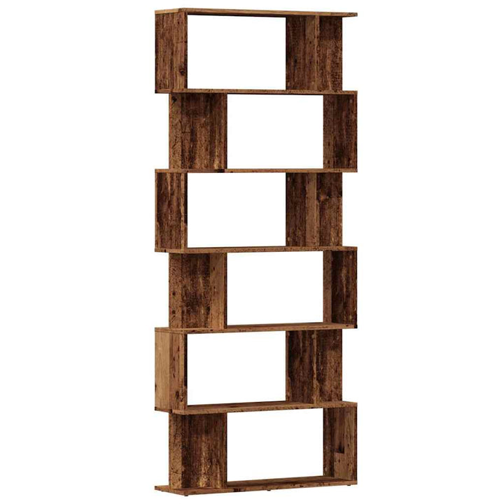 bogskab 80x24x192 cm konstrueret træ antikt træ