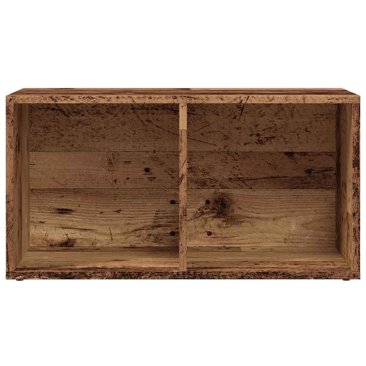LP-opbevaringsboks i gammelt træ 69,5x34x36 cm konstrueret træ