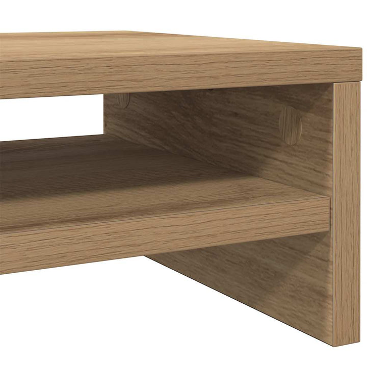 skærmstander 42x24x13 cm konstrueret træ egetræ
