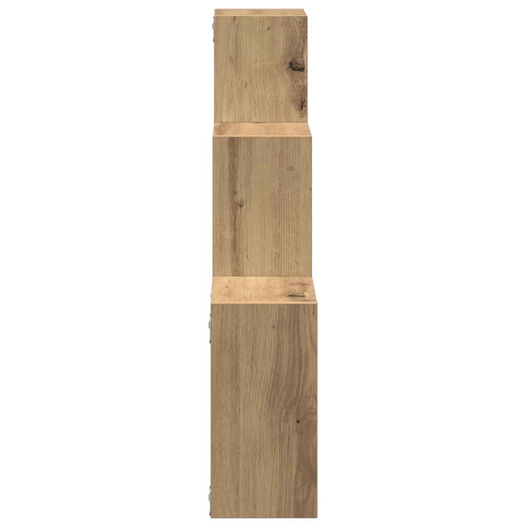 væghylder 68x15x68 cm kubeformet konstrueret træ kunsteg