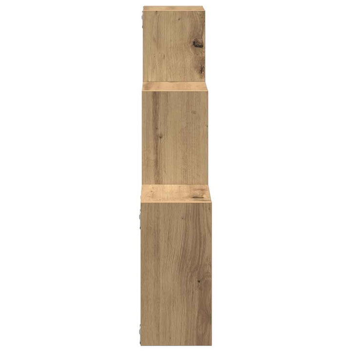 væghylder 68x15x68 cm kubeformet konstrueret træ kunsteg