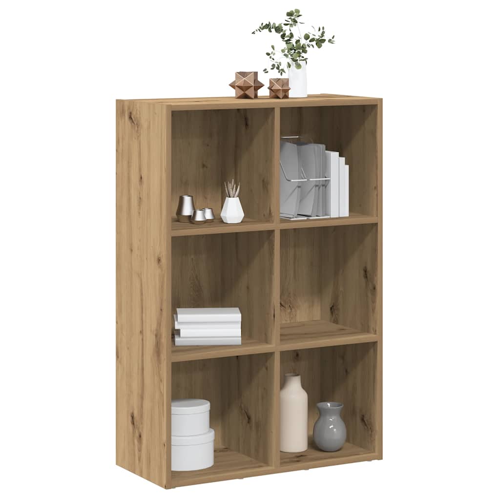 bogreol/skænk 66x30x98 cm konstrueret træ egetræ