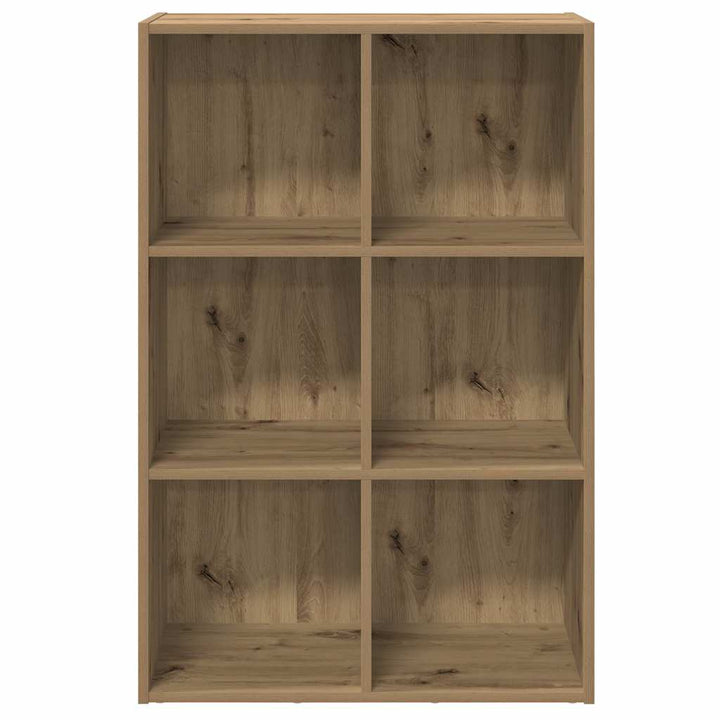 bogreol/skænk 66x30x98 cm konstrueret træ egetræ