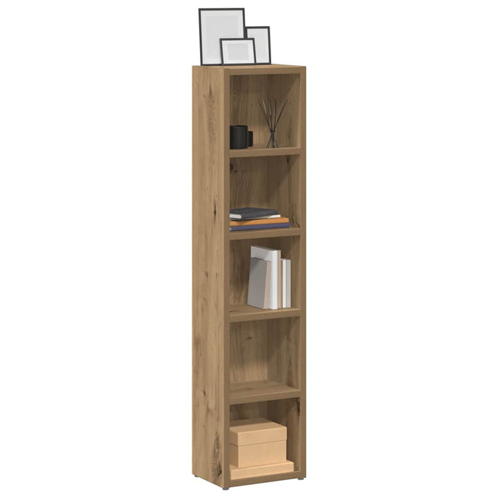 smalle reoler 2 stk. 21x16x93,5 cm konstrueret træ kunsteg