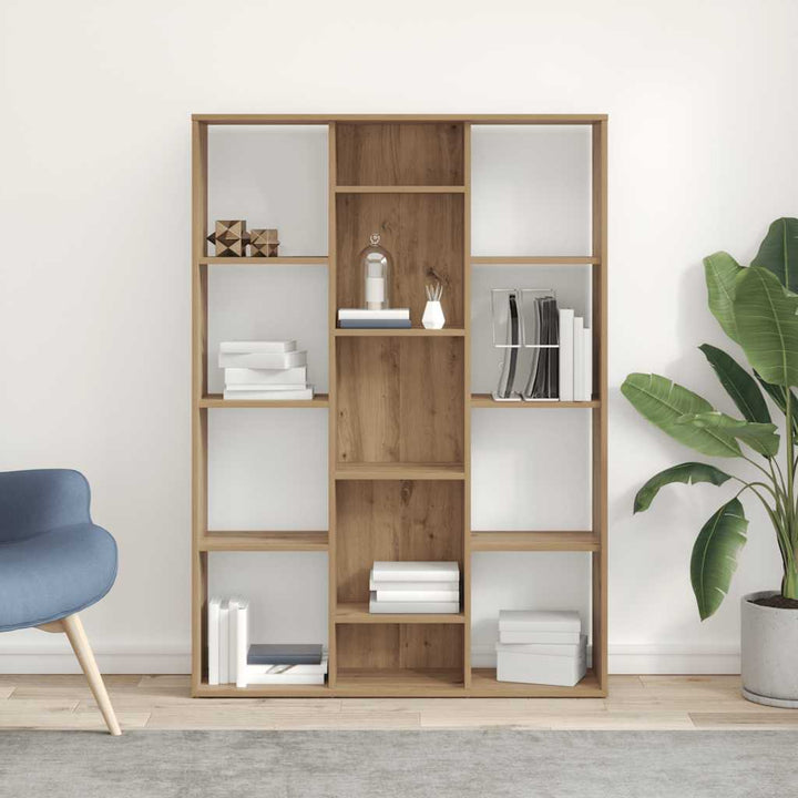rumdeler/bogreol 100x24x140 cm konstrueret træ artisan eg