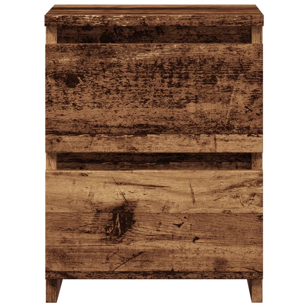 sengeborde 2 stk. 30x30x40 cm konstrueret træ antikt trælook