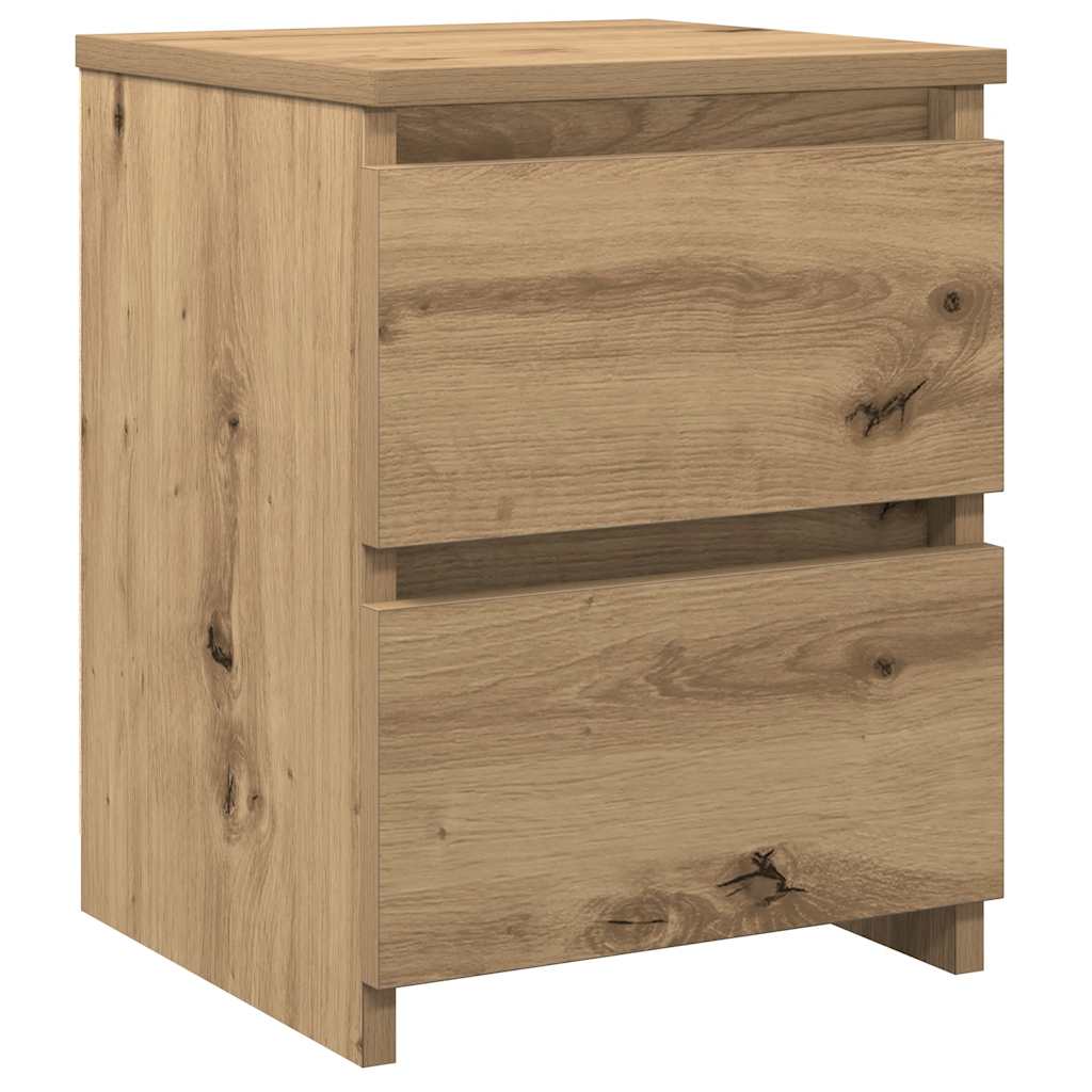 sengeborde 2 stk. 30x30x40 cm konstrueret træ kunsteg