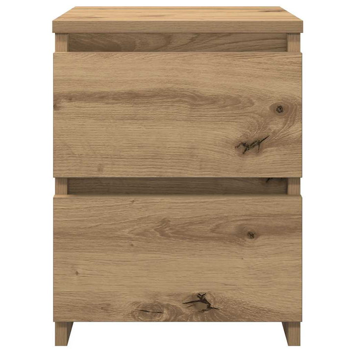 sengeborde 2 stk. 30x30x40 cm konstrueret træ kunsteg