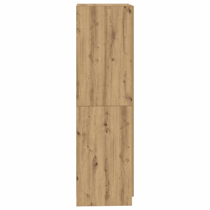 klædeskab 80x52x180 cm konstrueret træ egetræslook