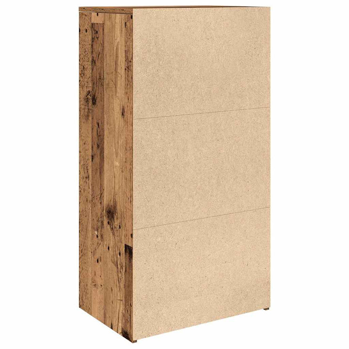 kommode med 6 skuffer 50x34x96 cm konstrueret træ gammelt træ