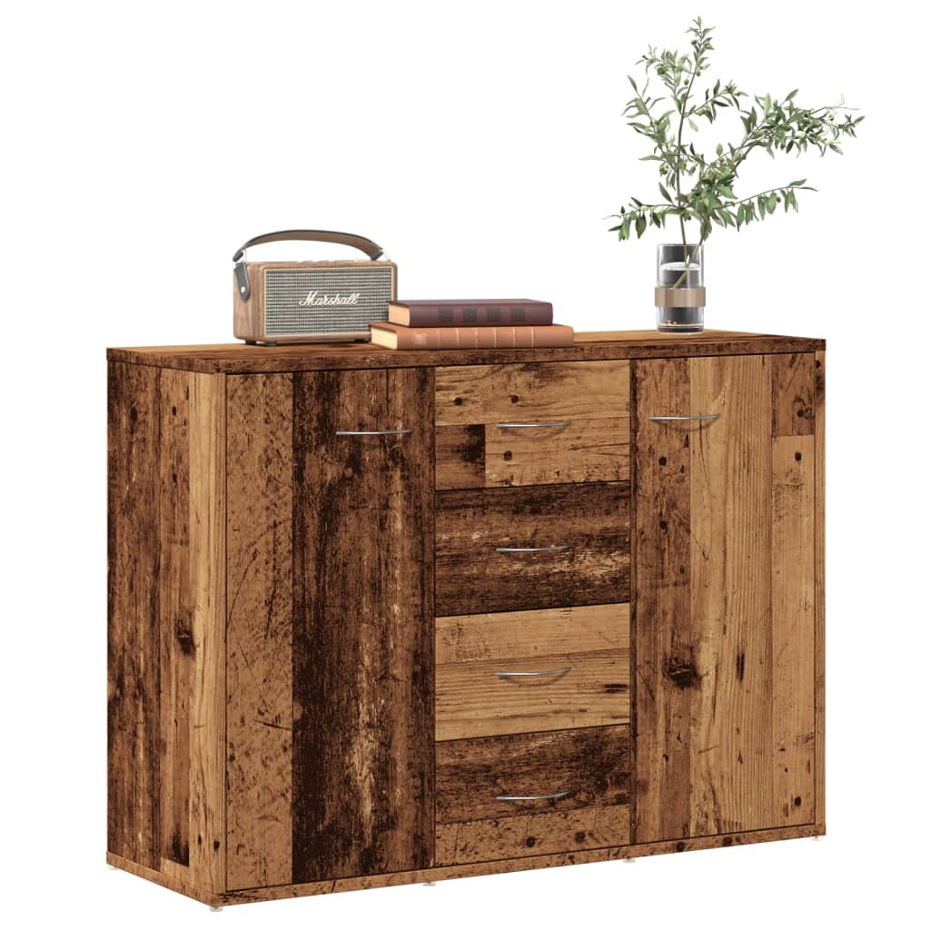 skab 88x30x64 cm konstrueret træ antikt trælook