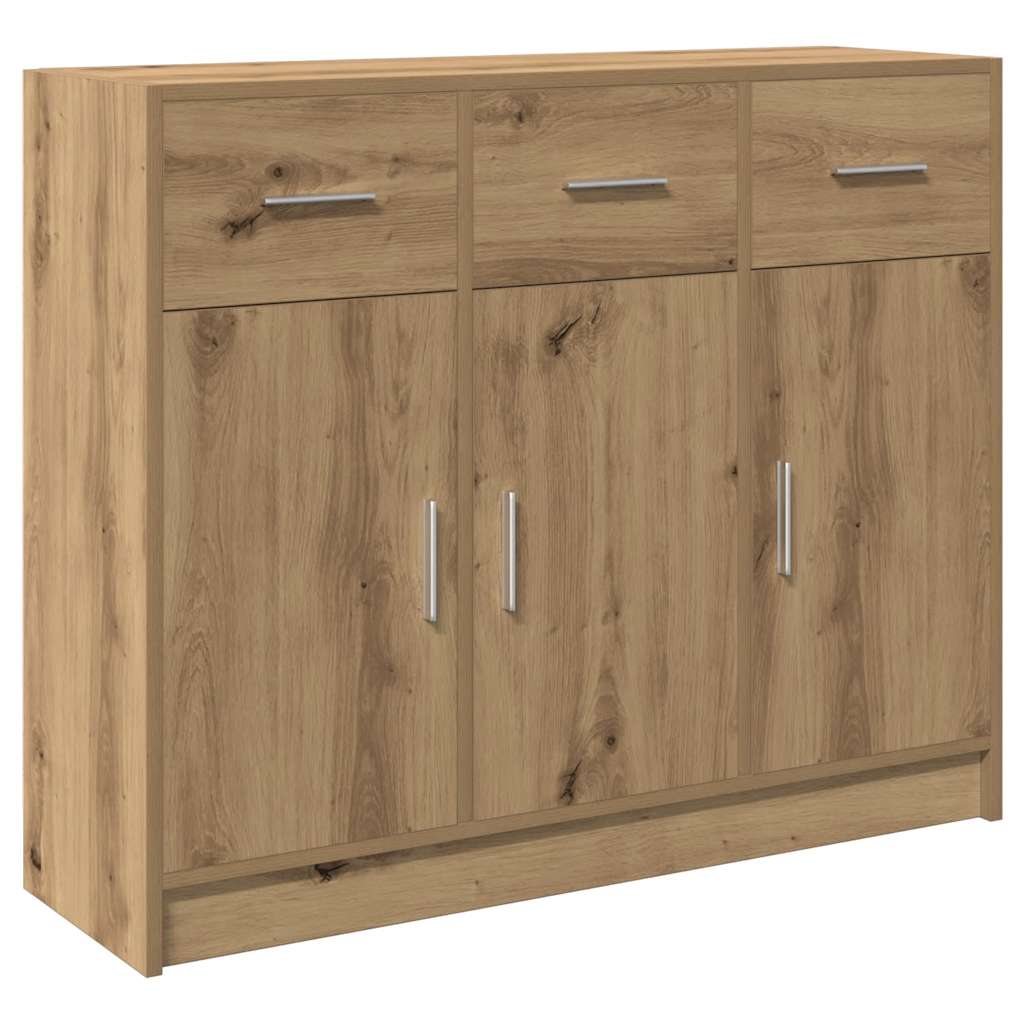skænk 91x28x75 cm konstrueret træ kunsteg