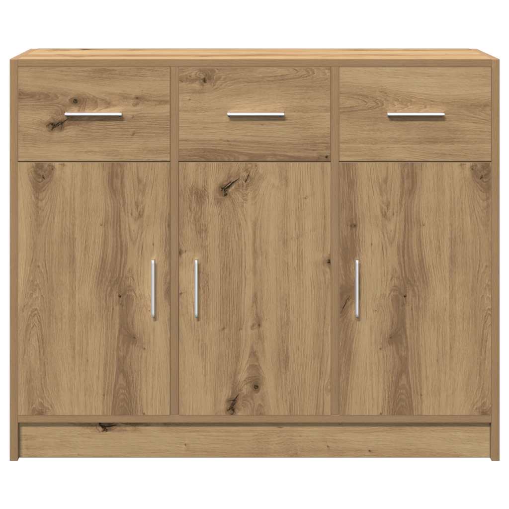 skænk 91x28x75 cm konstrueret træ kunsteg