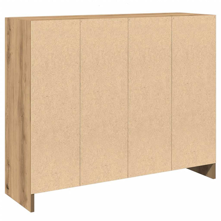 skænk 91x28x75 cm konstrueret træ kunsteg
