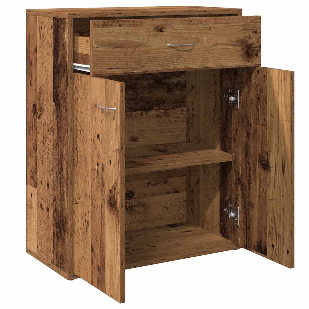 skænk 60x30x75 cm konstrueret træ antikt træ
