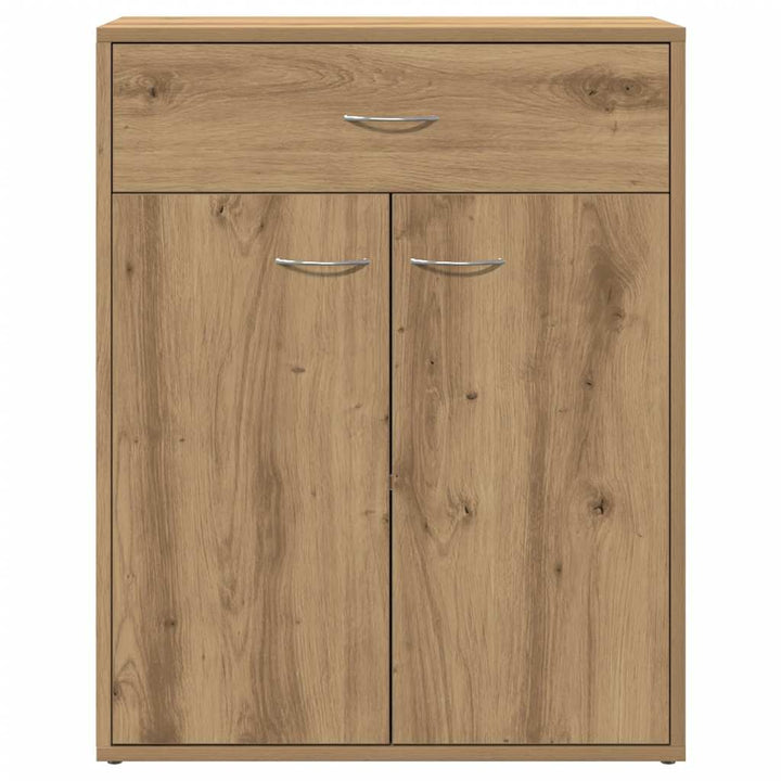 skænk 60x30x75 cm konstrueret træ egetræsfarve