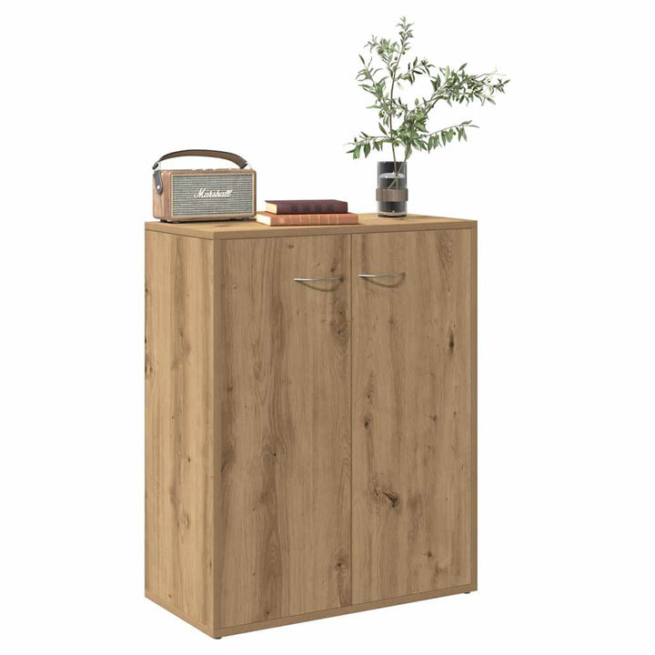 skænk 60x30x75 cm konstrueret træ egetræsfarve
