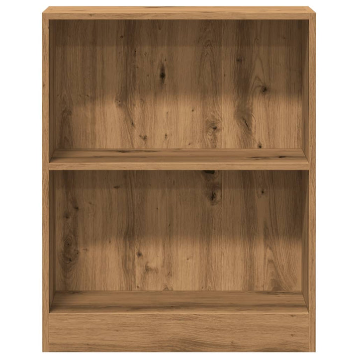 bogreol 60x24x76 cm konstrueret træ egetræsfarve