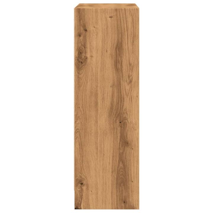 bogreol 60x24x76 cm konstrueret træ egetræsfarve