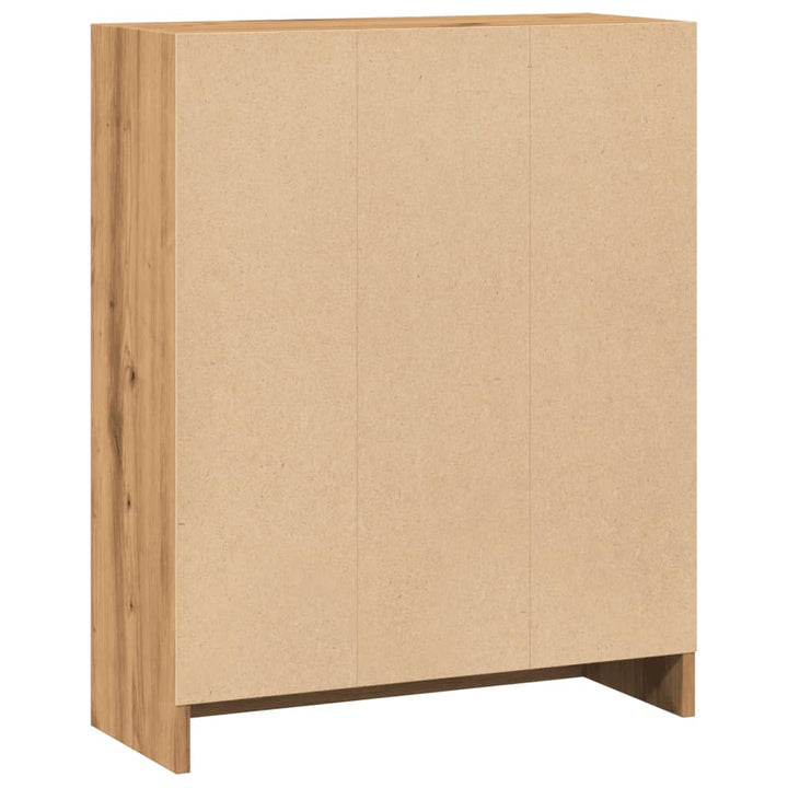bogreol 60x24x76 cm konstrueret træ egetræsfarve