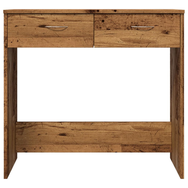 skrivebord 80x40x75 cm konstrueret træ antikt træ