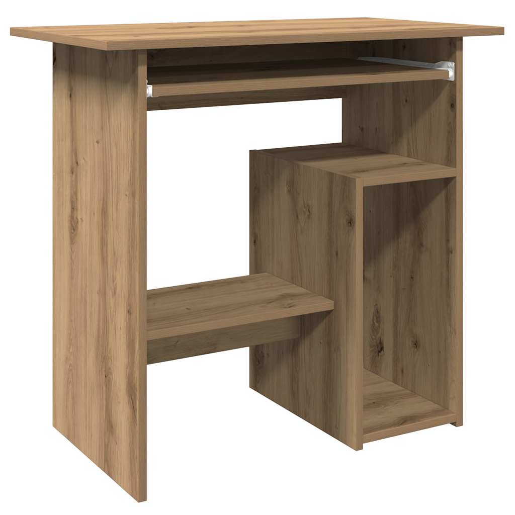 skrivebord 80x45x74 cm konstrueret træ kunsteg