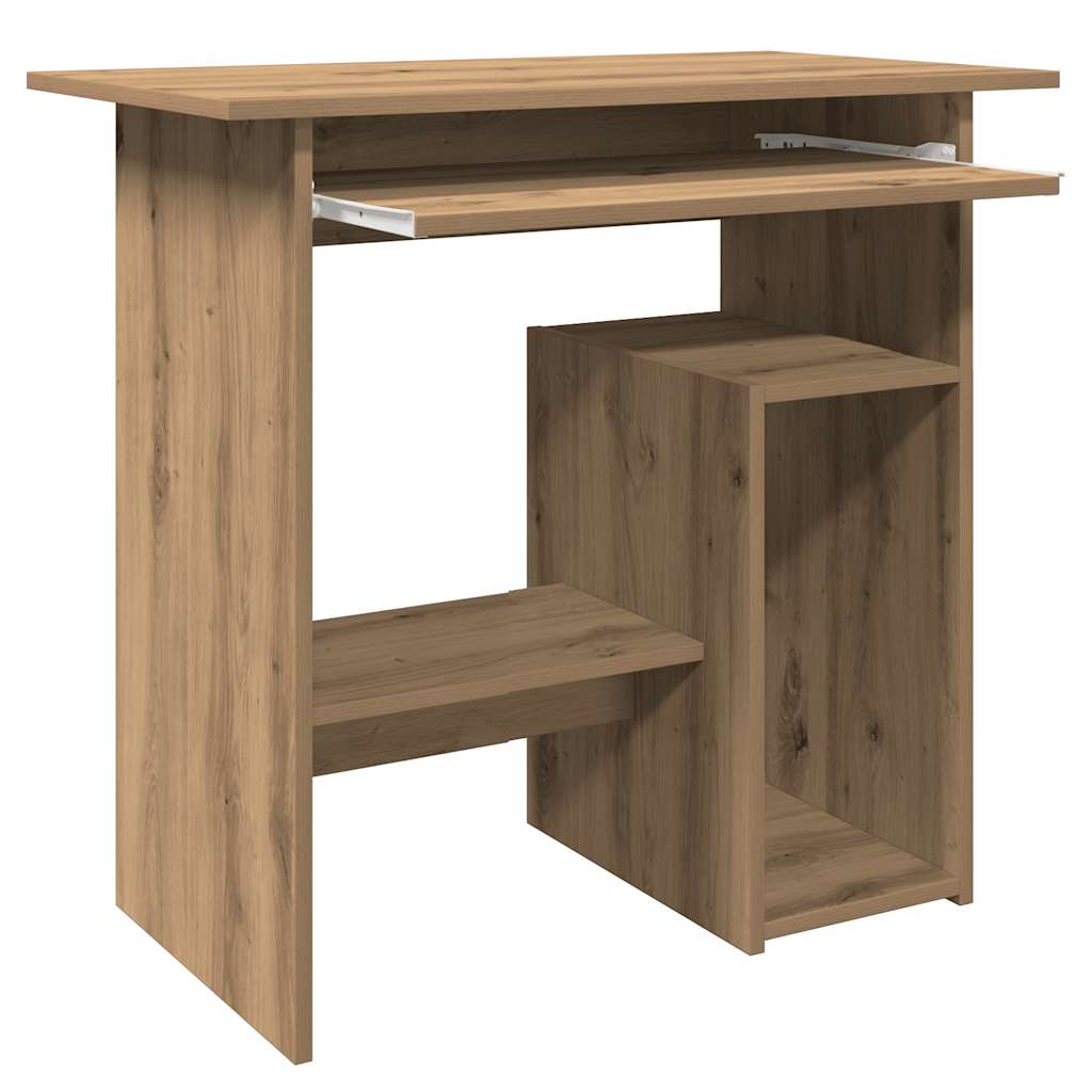 skrivebord 80x45x74 cm konstrueret træ kunsteg