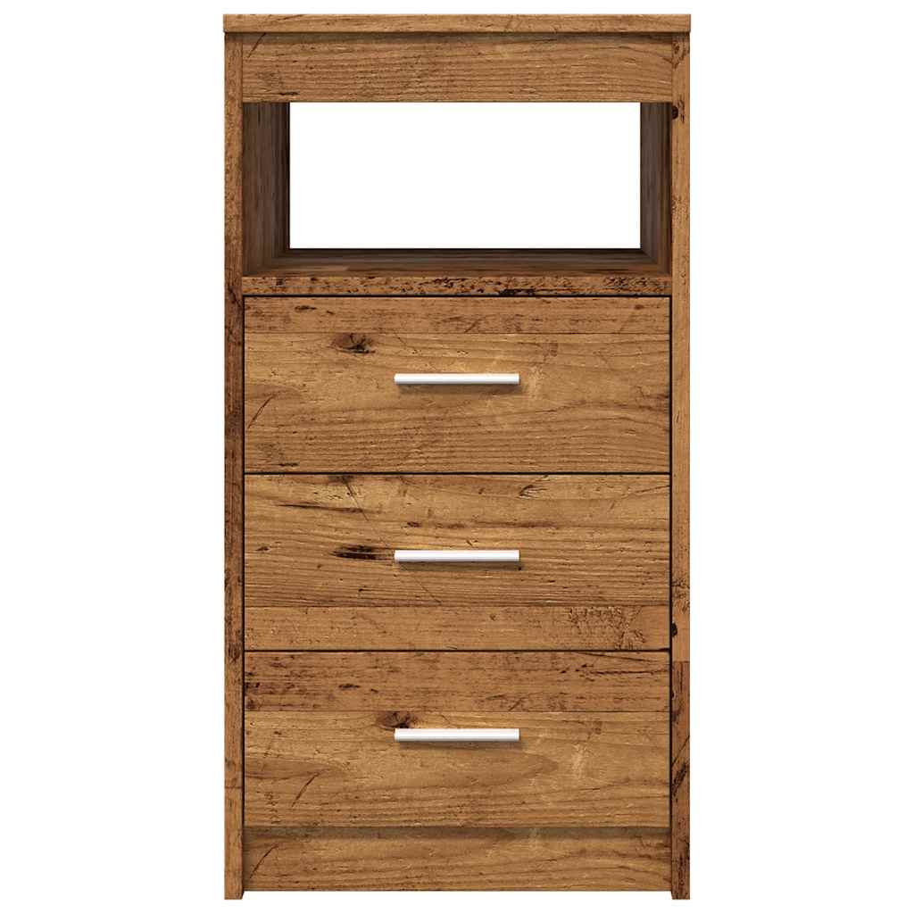skuffeskab 40x50x76 cm konstrueret træ gammelt træ