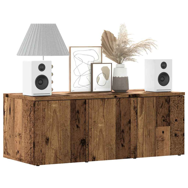 tv-skab 80x34x30 cm konstrueret træ antikt træ