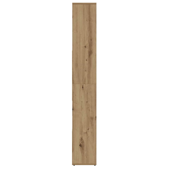 bogreol håndlavet eg 67x24x161 cm konstrueret træ
