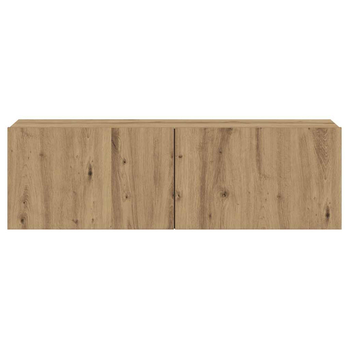 væghængt tv-bord 80x30x30 cm konstrueret træ kunsteg