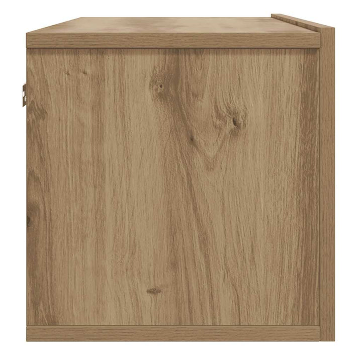 væghængt tv-bord 100x30x30 cm konstrueret træ kunsteg