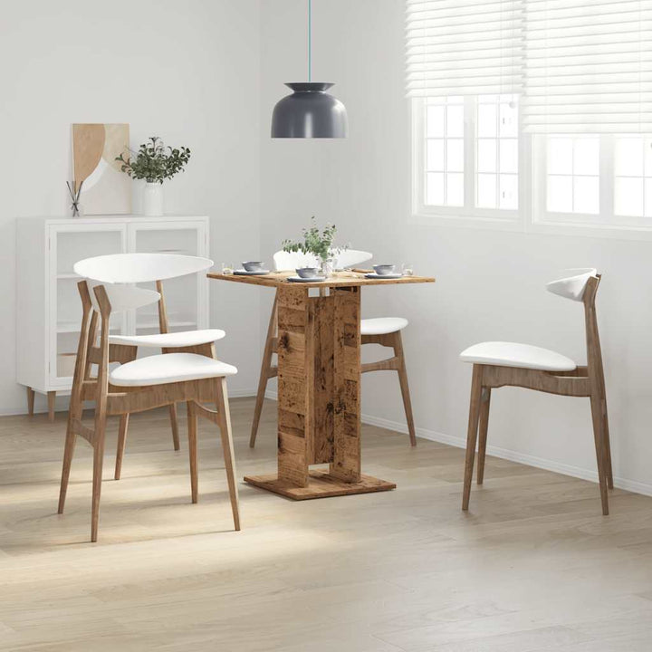 bistrobord 60x60x75 cm konstrueret træ antikt træ