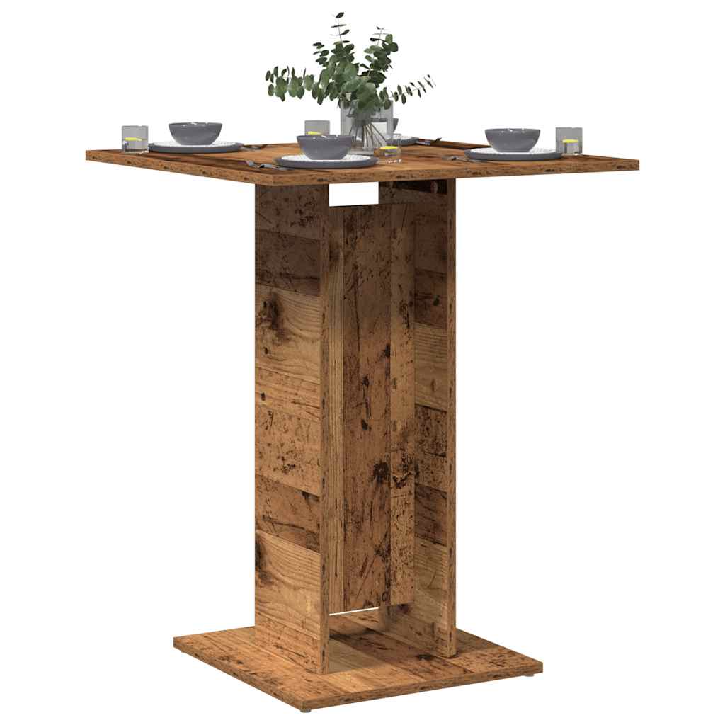 bistrobord 60x60x75 cm konstrueret træ antikt træ